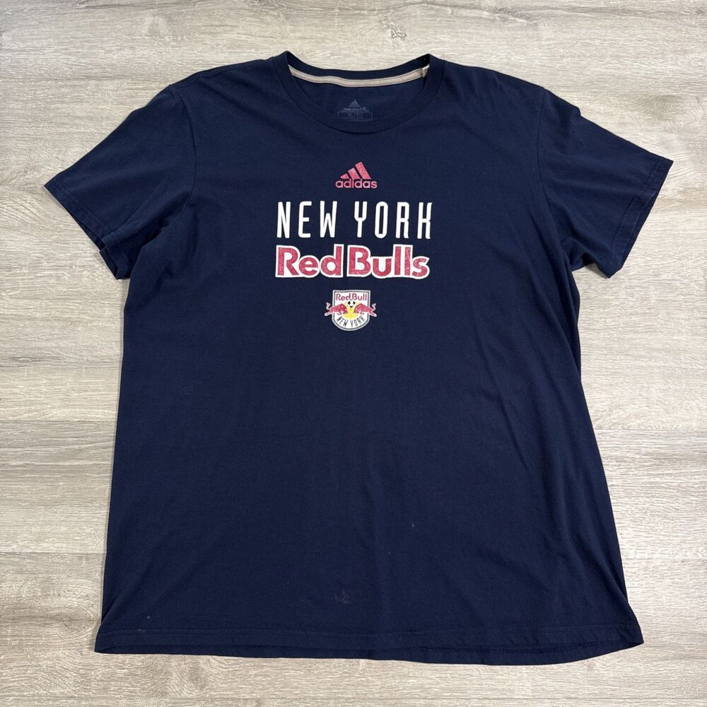 New York Red Bulls Shirt Adidas Men’s XL Blue MLS Soccer Climalite Performance